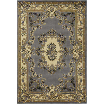 Tapis beige / bleu ardoise Barwin