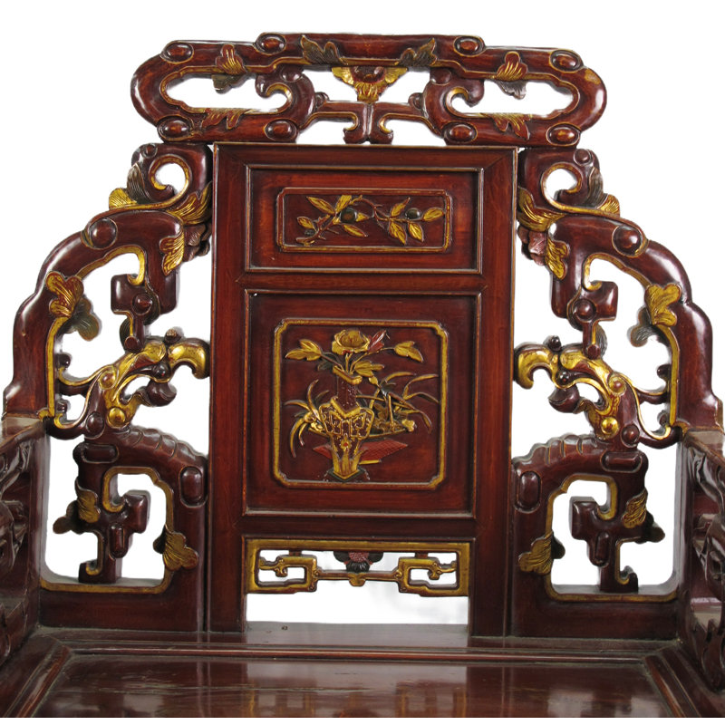 Asian Classic Solid Wood Arm Chair
