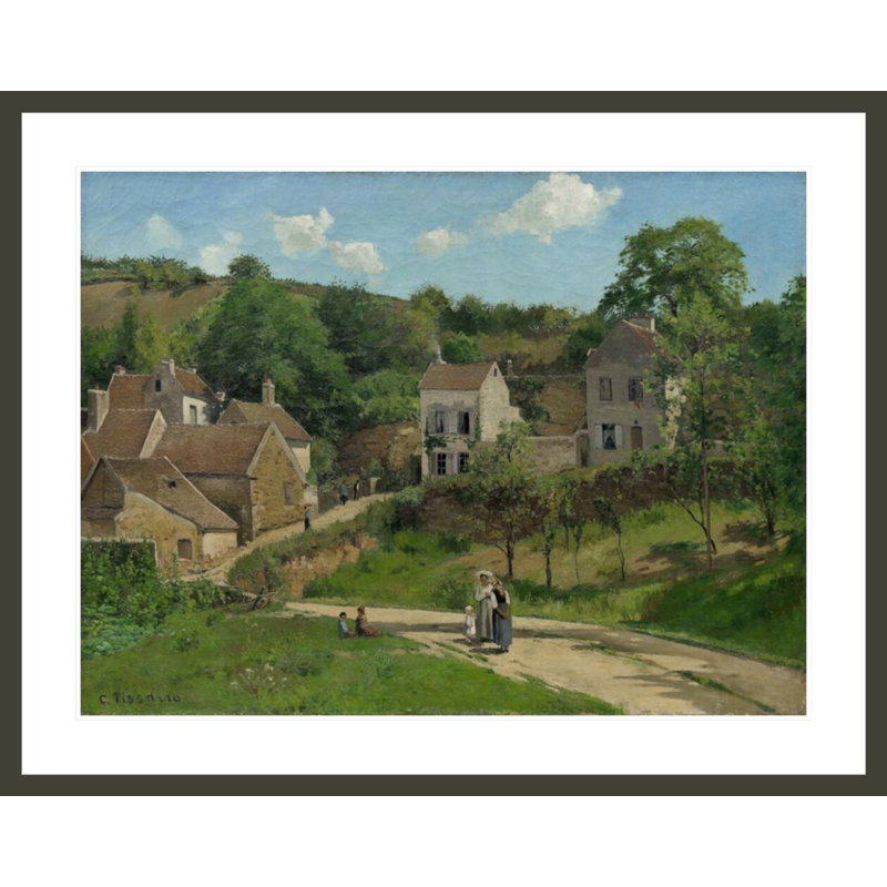 «The Hermitage at Pontoise» par Camille Pissarro, impression giclée sur cadre, H 32,97 po x l 41,5 po