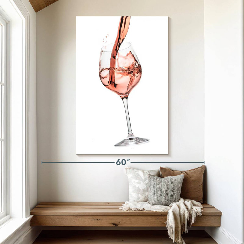 Yarlin Rose Wine Splash, 51" H x 34" W