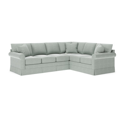 Friedman 115" W 2-Piece Upholstered Sectional with Foam and Down Blend Cushions