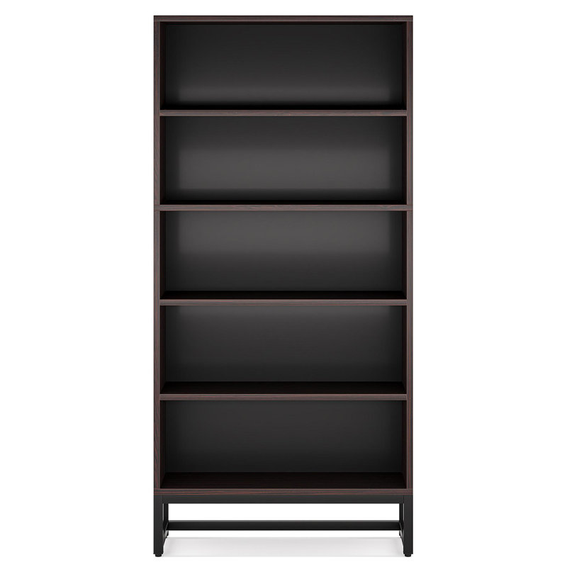 70.87" 5-Tier Sandalwood Heavy Duty Bookshelf Library Organizer For Living Room, Office, Bedroom