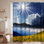 Rideau de douche avec 12 crochets Beautiful Mountains Landscape Blue Sky