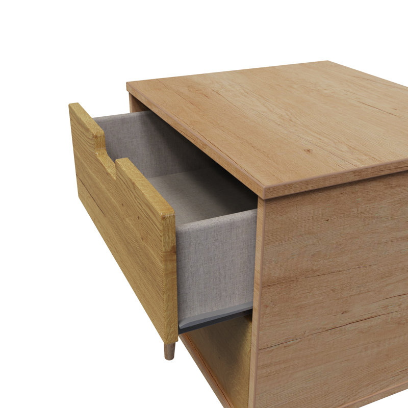 Buldir 45cm W Manufactured Wood Bedside Table
