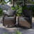 8-pcs Patio Individual Chair Cushion Covers – 4" Thick Water-repellent Replacements For 4-seat Sectional Sofa-440291425