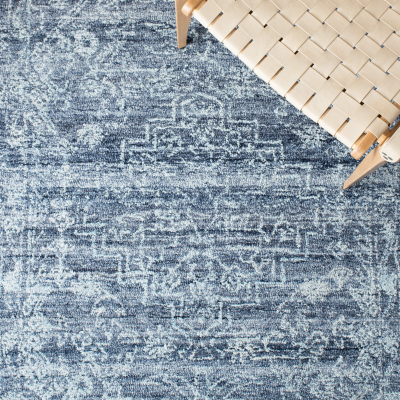 Lagro Hand Tufted Performance Oriental Rug, Square 6'