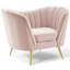 Fauteuil en velours argenté Orchid Blandick-156602794