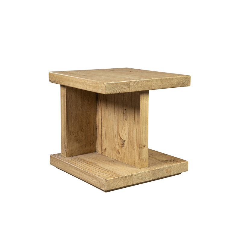 Table de bout avec tablette de rangement en bois massif Bridges