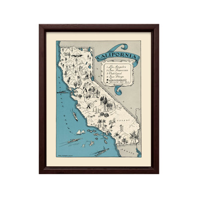 Carte illustrée de la Californie