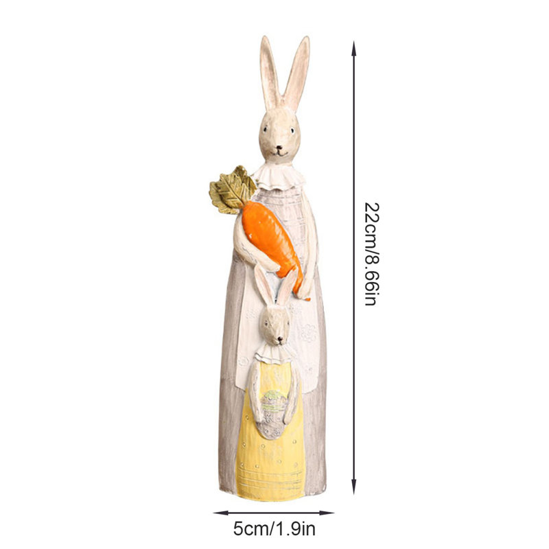 Easter Bunny Decorations Couple Rabbit, Spring Easter Bunny Figurine