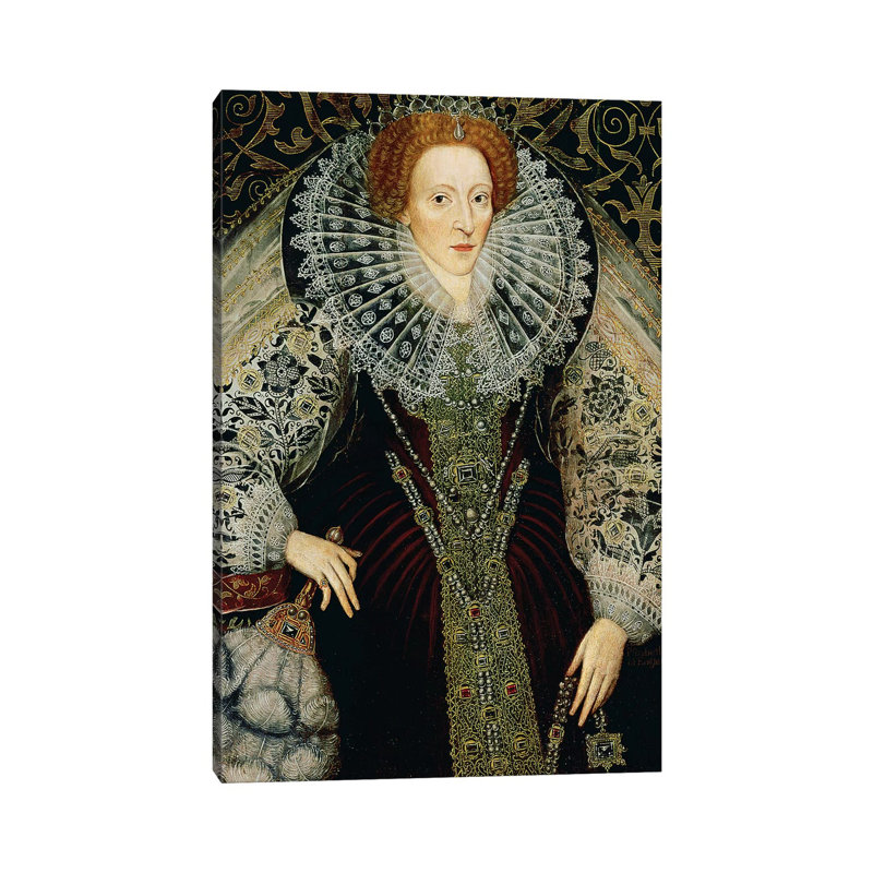 Queen Elizabeth I, C.1585-90 by John The Younger Bettes - Painting on Canvas, Wrapped Canvas