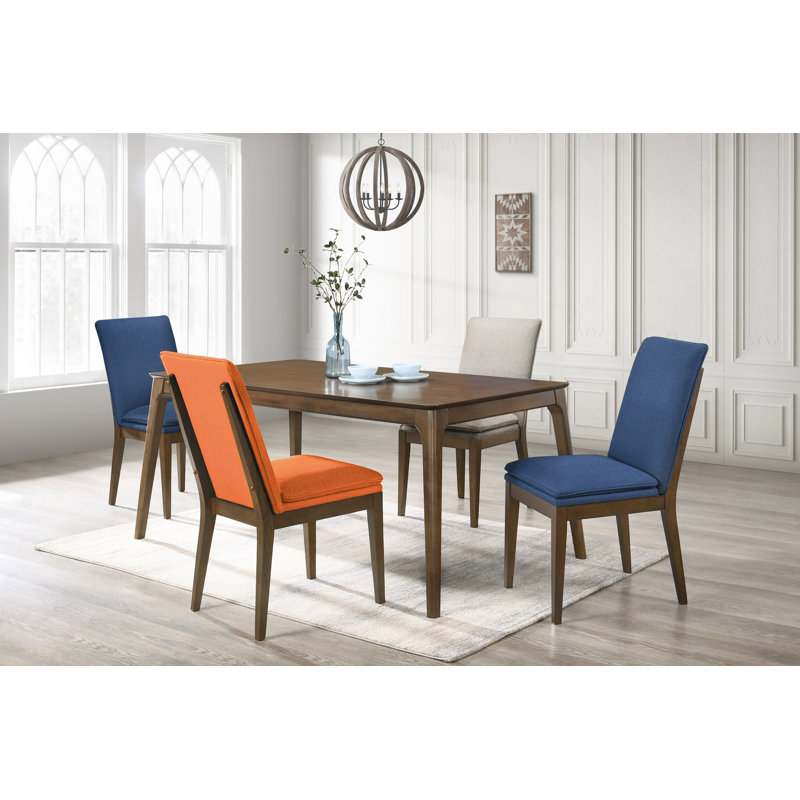 Chaise parsons rembourrée Carlyssia, Bleu