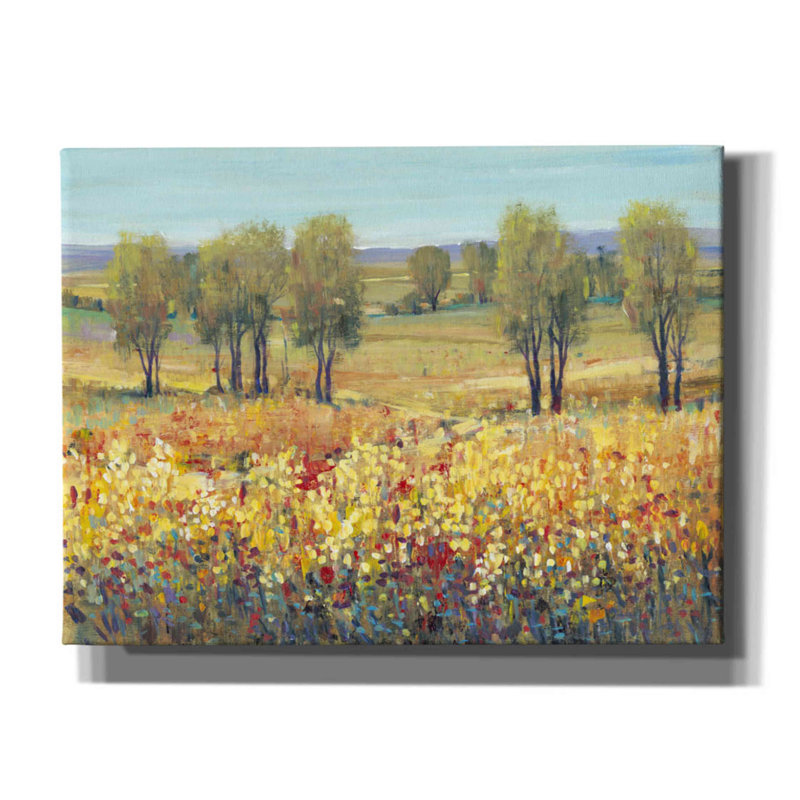«Golden Fields I» par Tim O'toole, art mural sur toile, H 12 po x l 16 po x P 0,75 po