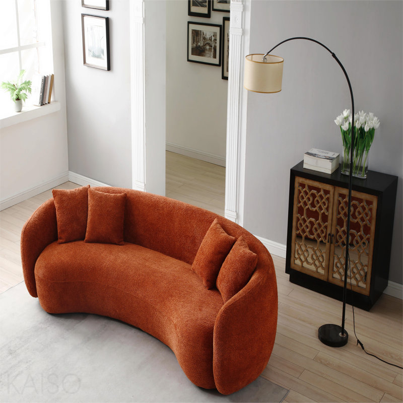 Canapé modulaire 102 pouces 5 places Boucle, Orange