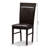 Kaiyen 18.5 " H Faux Leather Upholstered Rubberwood Solid Wood Parsons Chair