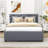 Wildo Linen Upholstered Platform Bed with Trundle And Headboard-874361543-874361542