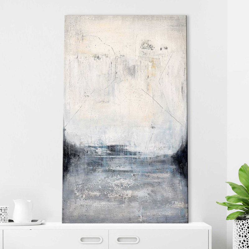 À travers la brume par - Peinture, Toile tendue, H 48 po x l 28 po x P 1,5 po