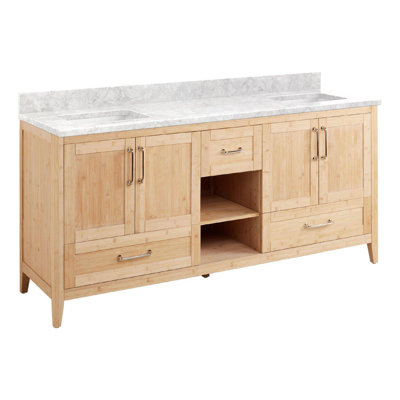 72"" Burfield Double Bathroom Vanity Set with Rectangular Undermount Sinks -  Signature Hardware, 475470