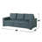 3 Seats Polyfiber Convertible Sleeper Sofa