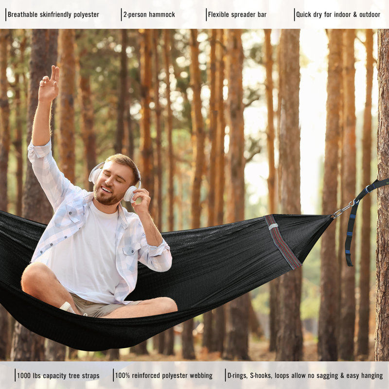 Tranquillo Hammock Comfort Set, Black