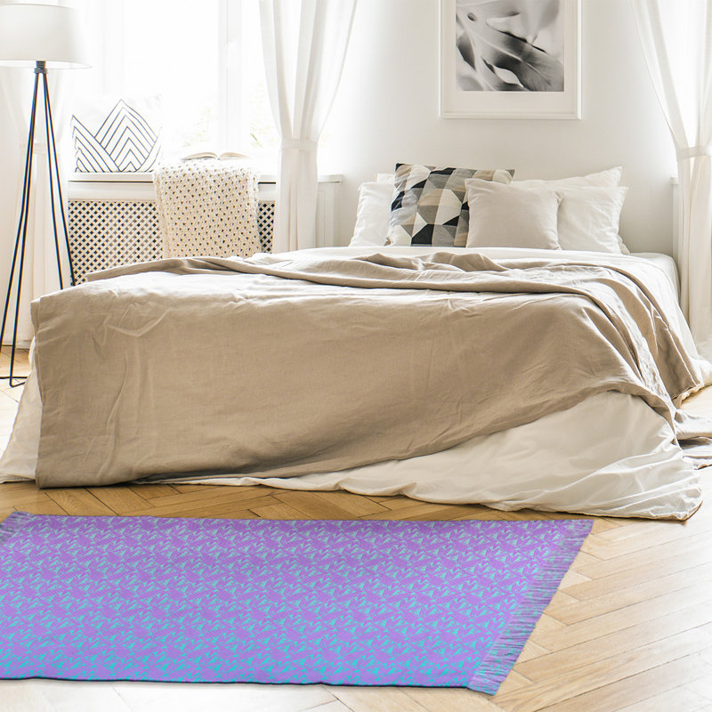 Tapis gris/mauve de zone classique art déco Mcguigan, Non