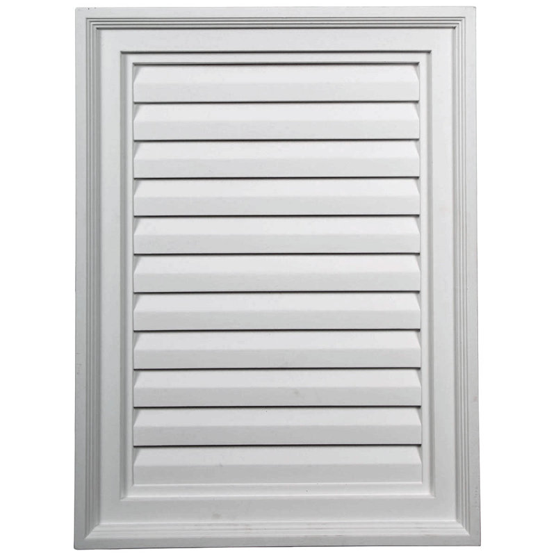 Grille d'aération Urethane Gable, L 12 po x H 23 po, Fonctionnel