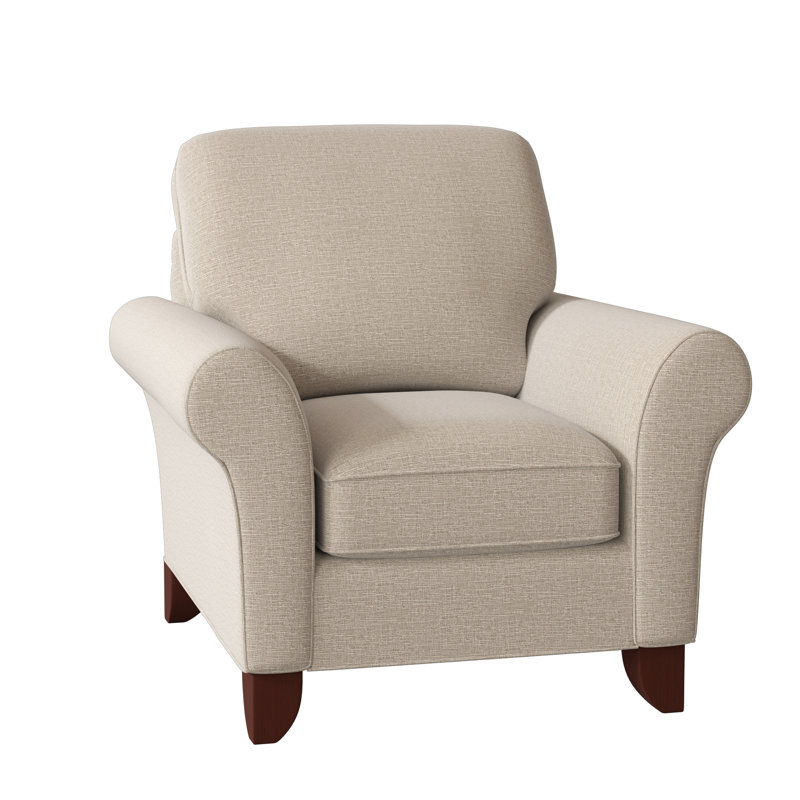 Fauteuil de 38 po de large Almada, Chenille performance beige Shambala 10, Manhattan, Non