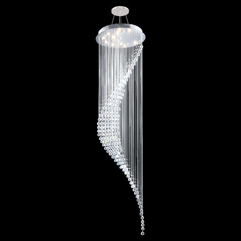 Luminaire suspendu 11 lumières Crystal Rain, Chinois (K9)