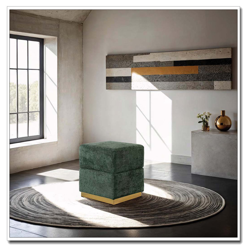 Repose-pieds avec rangement Accent, Vert