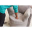 Chaise ergonomique en tissu avec fonction pivotante et rangement pratique rembourré-1124332425