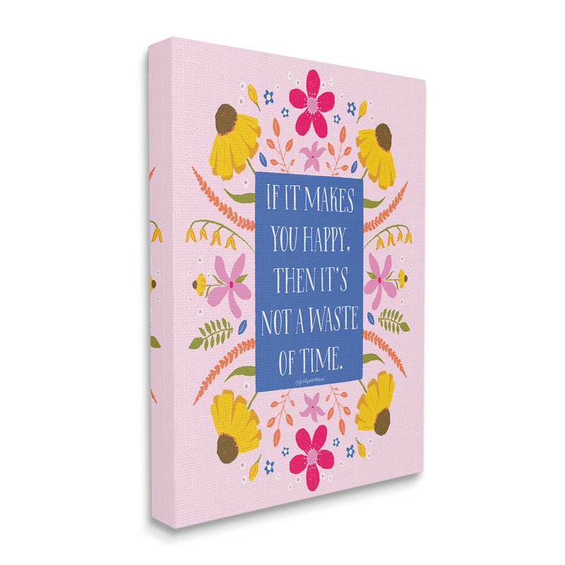Art floral sur toile Floral Makes You Happy par Glad You'Re Here Co., H 40 po x l 30 po