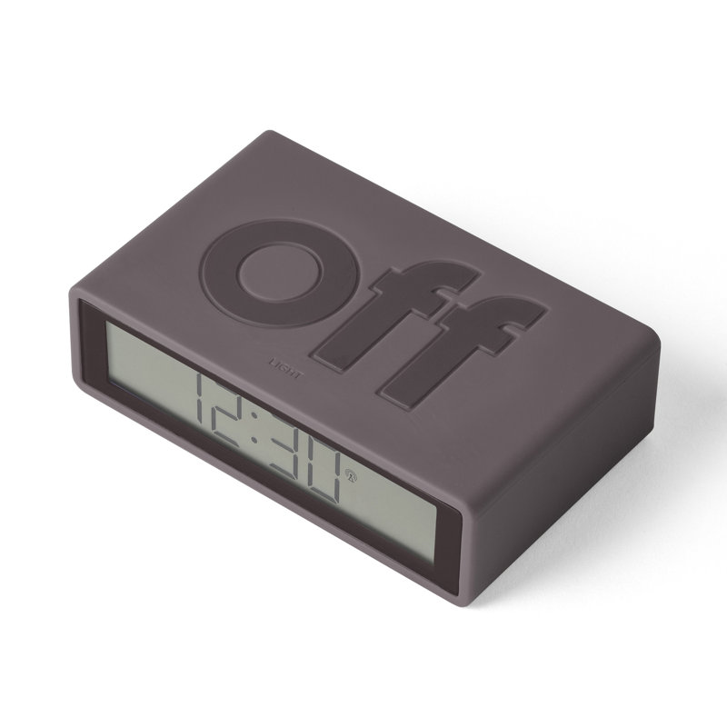 Digital Electric Alarm Tabletop Clock, Brown