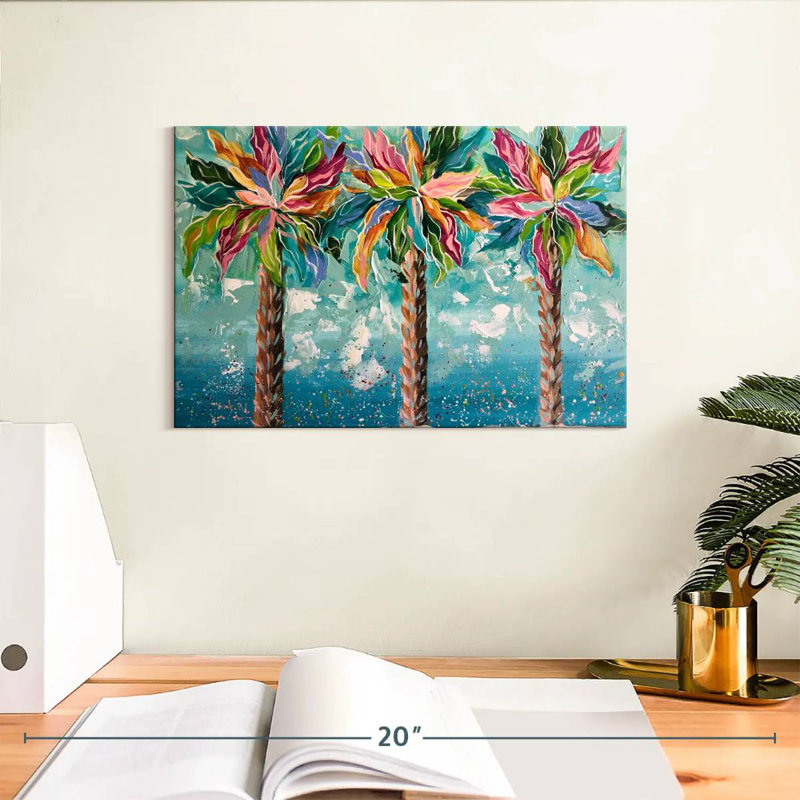 Harnek Colorful Palms, 8" H x 12" W