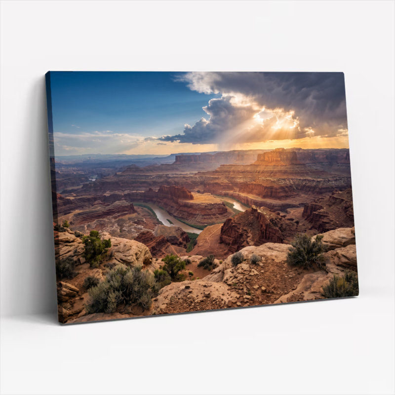 «Desert Canyon», reproduction d'art sur toile, ensemble de 1, H 36 po x l 48 po, Toile tendue