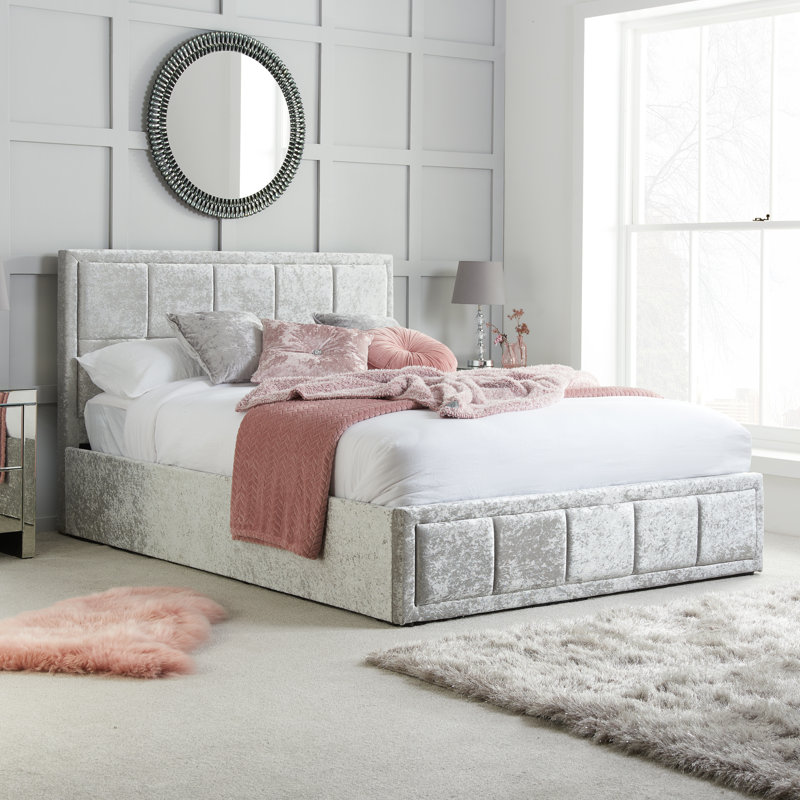 Aween Upholstered Ottoman Bed, Kingsize (5'), Steel