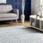 Tapis bleu / ivoire en laine touffetée à la main Launceston-1757728307