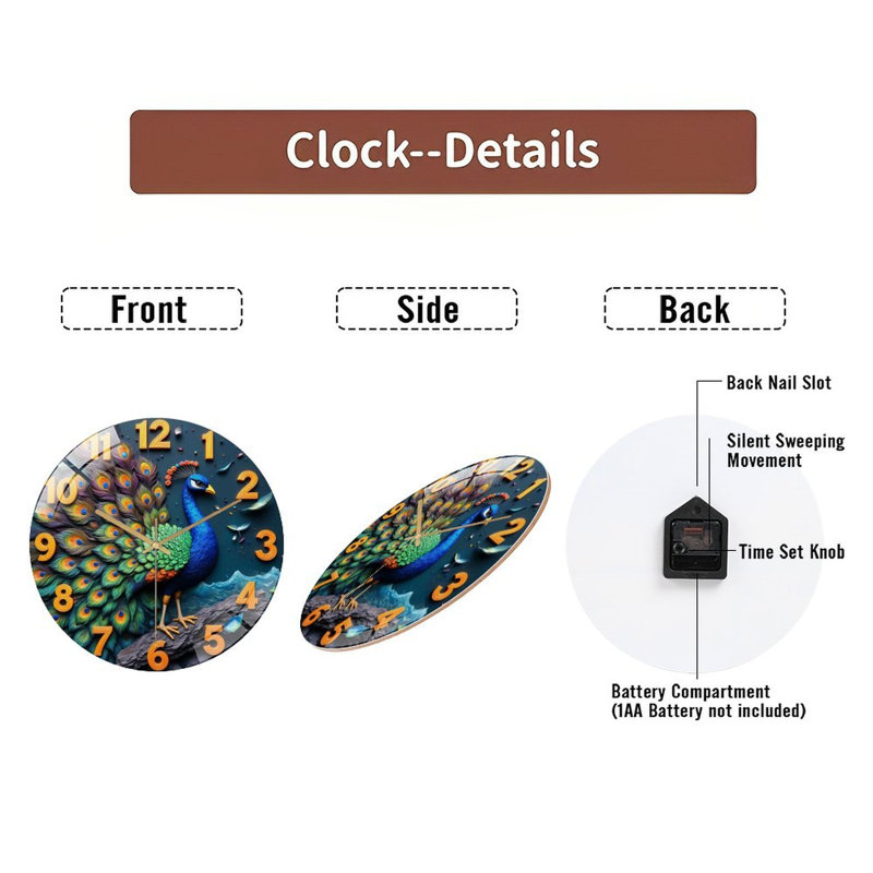 Horloge murale 12 po