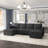 Rafael 4-Seater Modular Sofa Couch Upholstered Storage Sectional Sofa-340759062