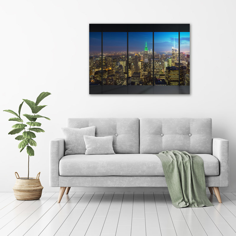 New York By Night - Wrapped Canvas Print