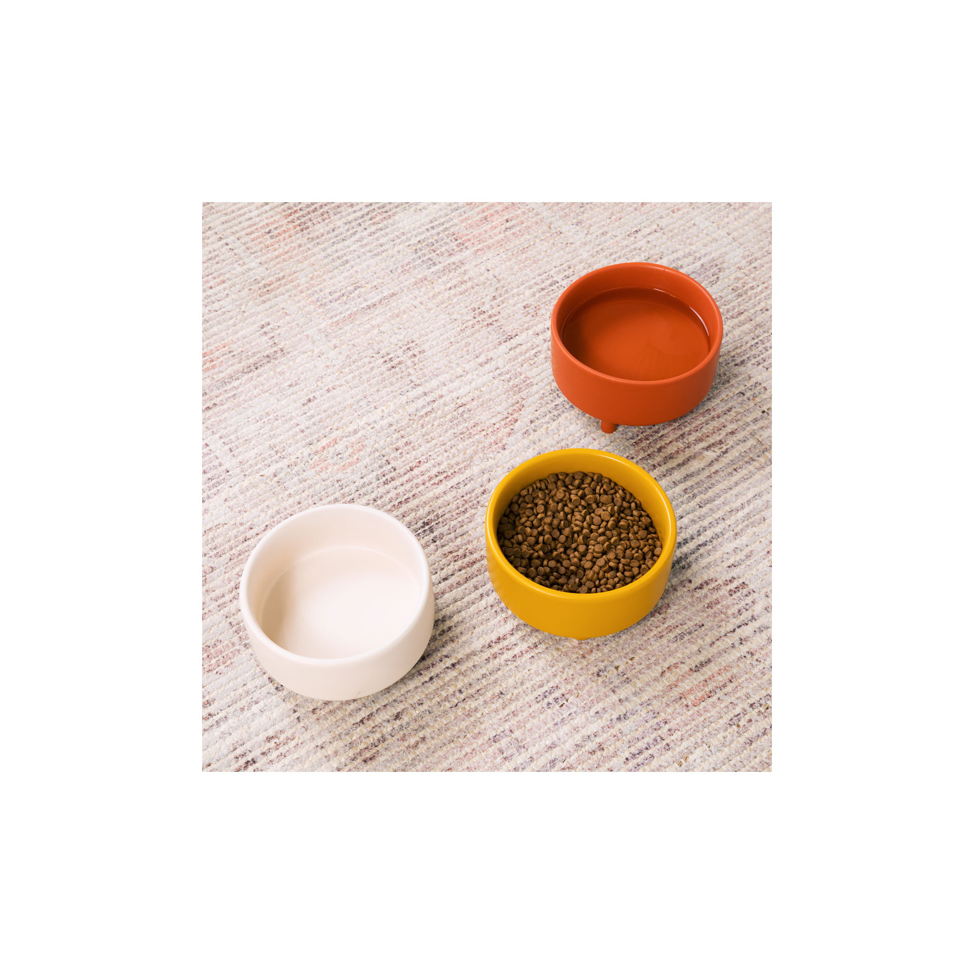 Uplift Ceramic Dog Bowl, Buttercream, Medium (4 cups / 32 fuild oz)