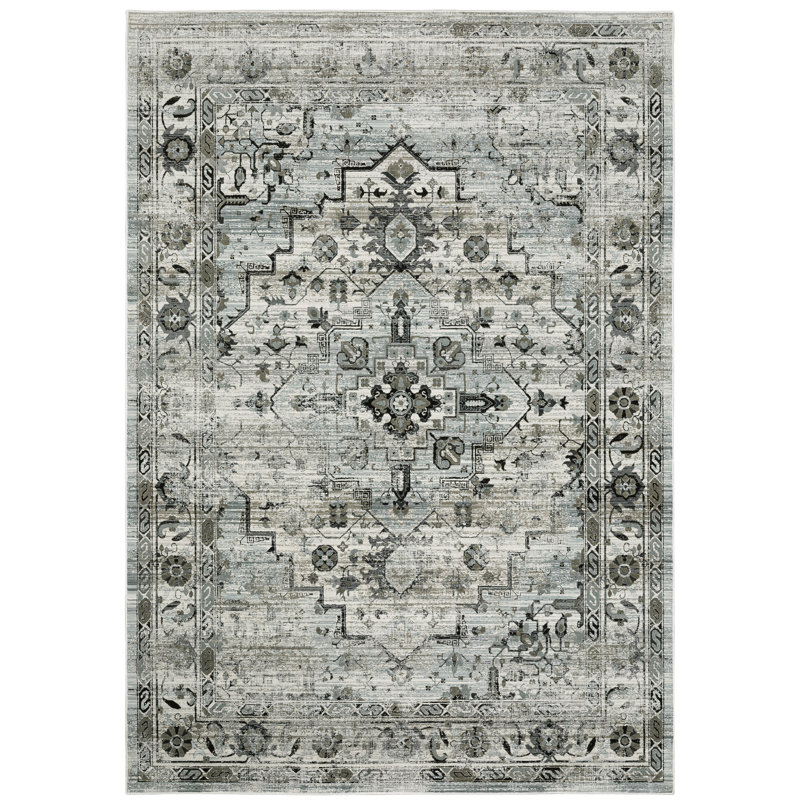 Oriental Indoor Rug, Rectangle 9'10" x 12'10"