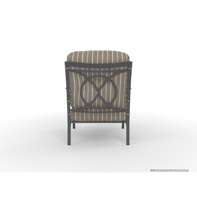 Pasadera Outdoor Lounge Chair, Trax Burgundy, Graphite