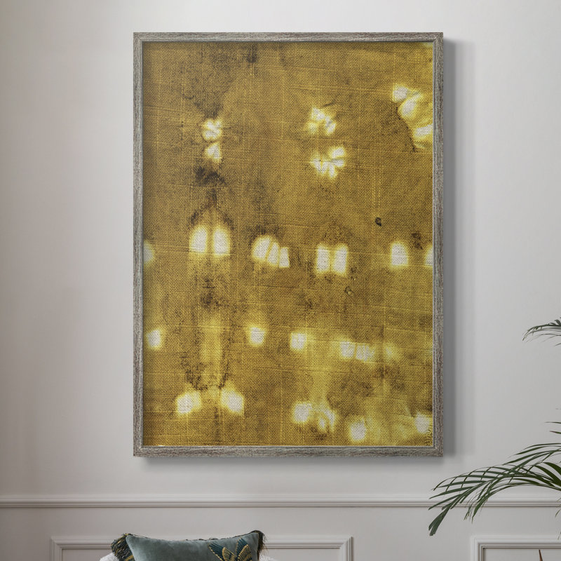 «Turmeric Sunrise I», reproduction encadrée - bois massif, H 15 po x l 12 po