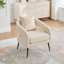 Fauteuil demi-tonneau en velours-831239455