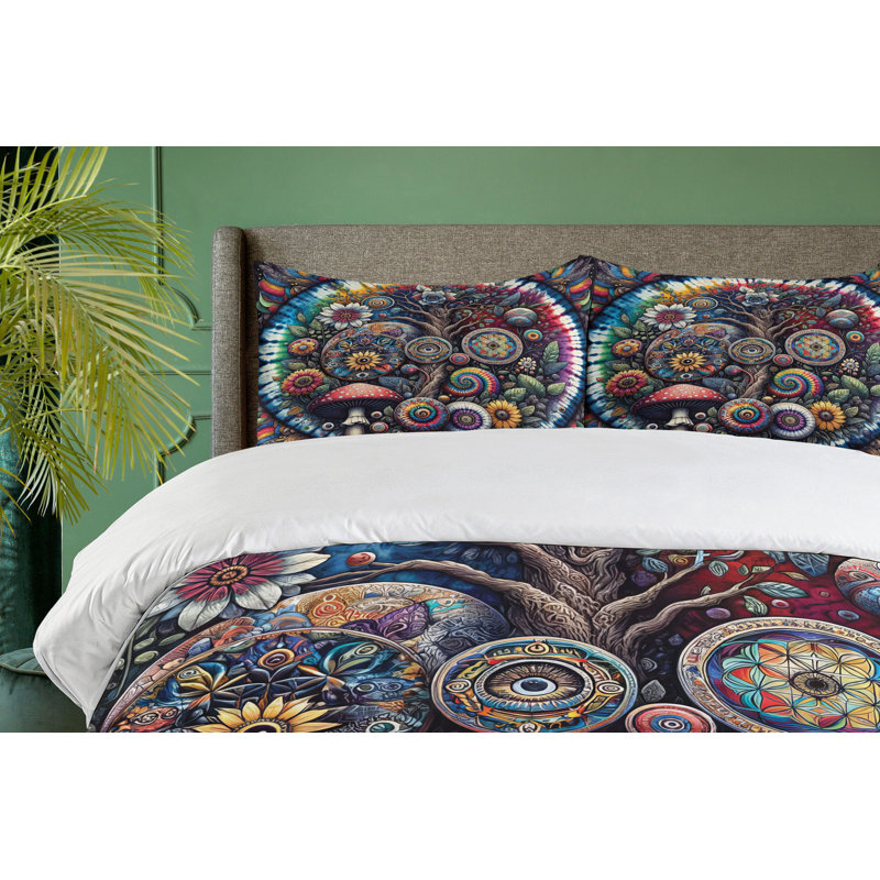 Hippie Duvet Cover, King Duvet Cover + 2 Standard Shams