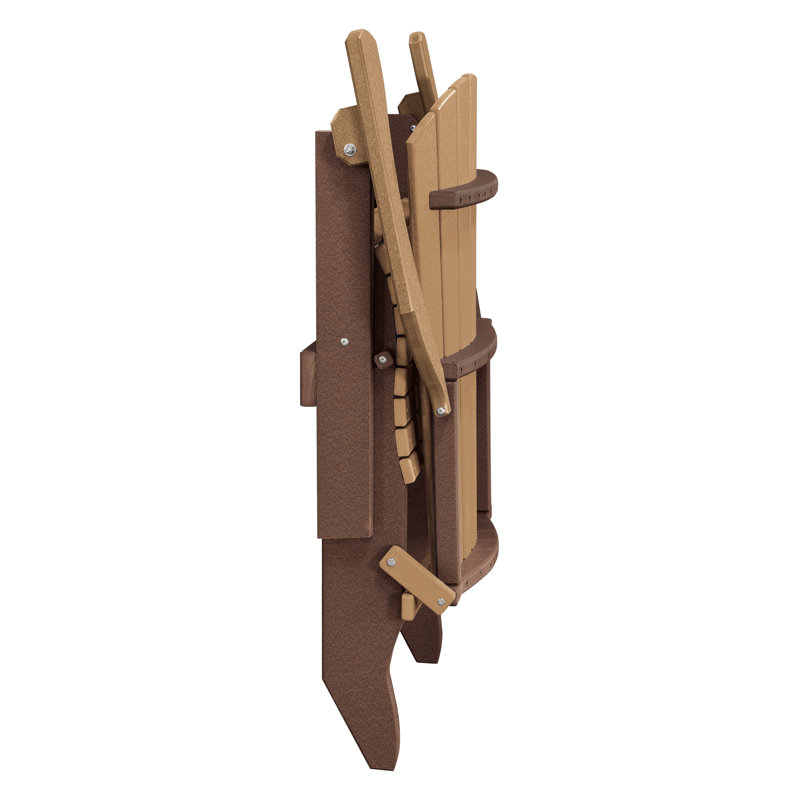 Carla Foldable Outdoor Adirondack Chair, Cedar/Tudor Brown
