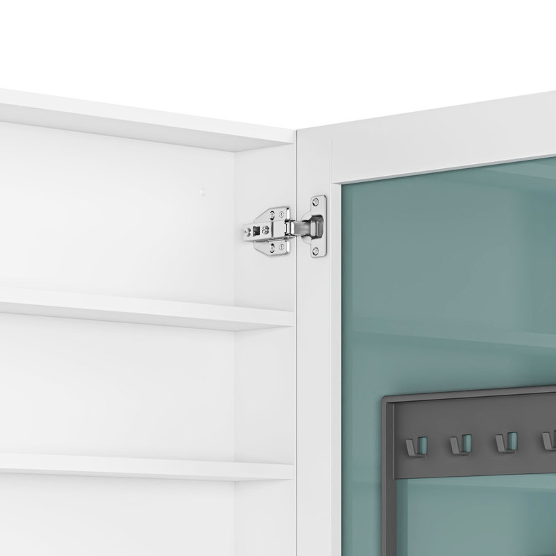 Armoire à pharmacie avec miroir et 4 tablettes fixes Aaditya W H 36 po, Droite, H 36 po x l 20 po x P 3,9 po