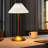 Portable LED Table Lamp With Touch Sensor, 3 Color Touch Control Rechargeable, 3-Levels Brightness Metal Desk, Bedside, Dining Room Light (White)