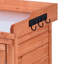 Banc de rempotage orange pour jardin extérieur, 39 po avec 2 tablettes, table de travail galvanisée et banc de travail avec crochets latéraux, orange et pouce bonheur bonheur-121047277