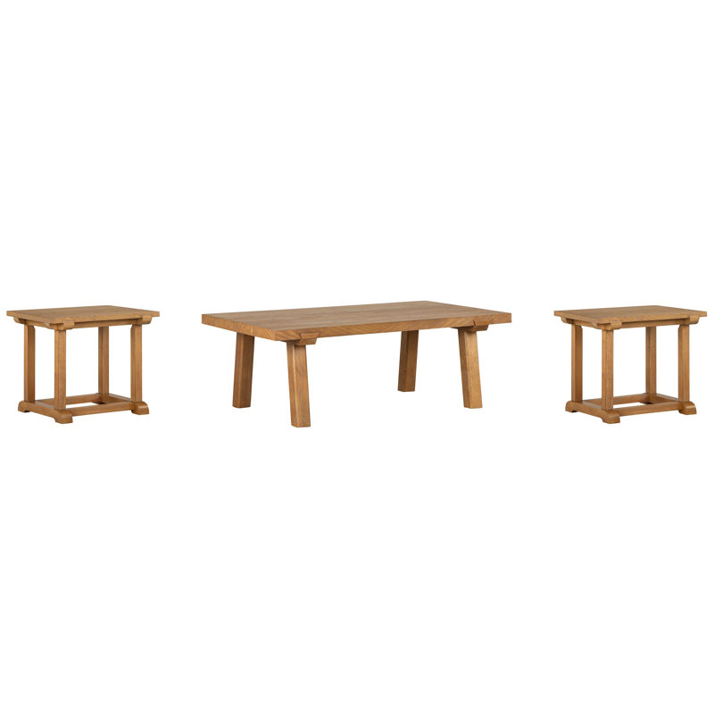 Bernstein Rectangular Cocktail Table With 2 Rectangular End Table, 3 Pieces: Coffee Table, 2 End Tables
